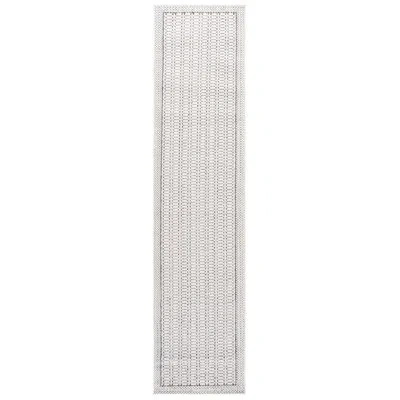 Safavieh Veranda Performance Solid Color Indoor Rug In Ivory,dark Grey