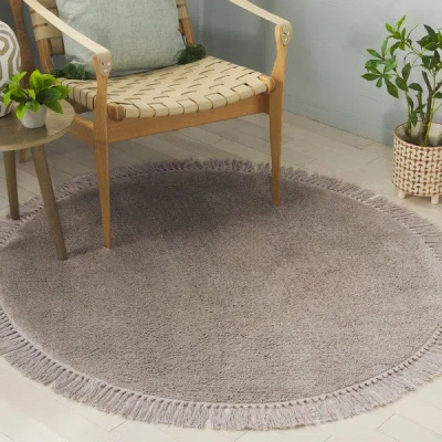 Safavieh Vermont Hand Made Area Rug, Beige / Grey Shag Flokati Style In Gray