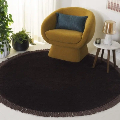 Safavieh Vermont Hand Made Area Rug, Brown Shag Flokati Style