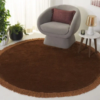Safavieh Vermont Hand Made Area Rug, Gold Shag Flokati Style In Brown