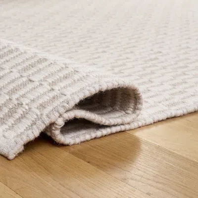 Safavieh Vermont Hand Woven Wool;cotton Solid Color Indoor Rug In Beige,ivory