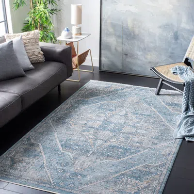 Safavieh Victoria Machine Made Area Rug, Blue / Grey Traditional Style