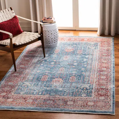 Safavieh Victoria Machine Made Area Rug, Navy / Red Traditional Style