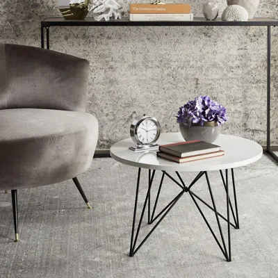 Safavieh Vida Retro Mid Century Lacquer End Table In White