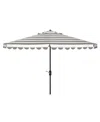 Safavieh Vienna 11' Crank Umbrella In Gray