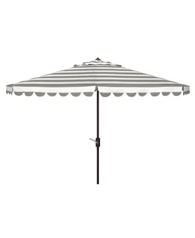 Safavieh Vienna 11' Crank Umbrella In Gray