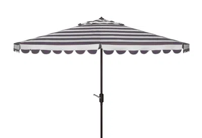 Safavieh Vienna 11ft Rnd Crank Umbrella In Black