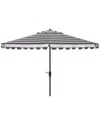 Safavieh Vienna 11ft Round Crank Umbrella In White