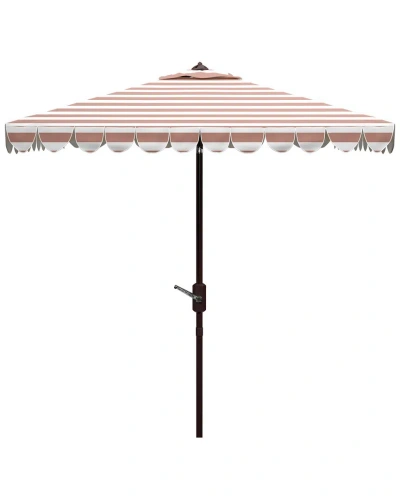 Safavieh Indoor/outdoor Vienna 7.5' Square Umbrella In Beige