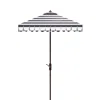 Safavieh Vienna 7.5 Ft Crank Square Umbrella In Black/white