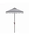 Safavieh Vienna 7.5' Square Umbrella In Black,white