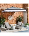Safavieh Vienna 7.5ft Square Umbrella In Black
