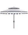 Safavieh Vienna 9ft Round Double Top Crank Umbrella In White
