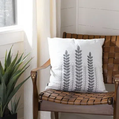 Safavieh Vine Square Cotton Throw Pillow In White