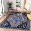 Safavieh Vintage Hamadan Machine Made Area Rug, Beige / Black Traditional Style Easy Care In Blue
