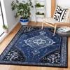 Safavieh Vintage Hamadan Machine Made Area Rug, Blue / Black Traditional Style Easy Care In Blue