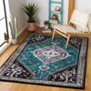 Safavieh Vintage Hamadan Machine Made Area Rug, Green / Black Traditional Style Easy Care In Black