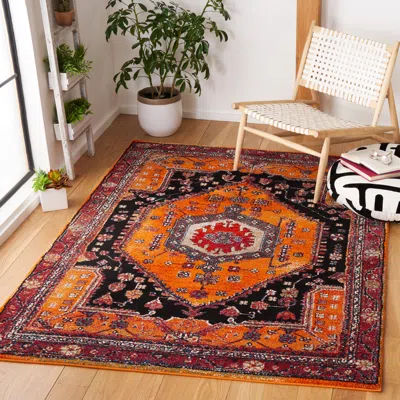 Safavieh Vintage Hamadan Machine Made Area Rug, Orange / Black Traditional Style