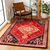 Safavieh Vintage Hamadan Machine Made Area Rug, Red / Black Traditional Style Easy Care In Red