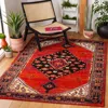 Safavieh Vintage Hamadan Machine Made Area Rug, Red / Black Traditional Style Easy Care In Red