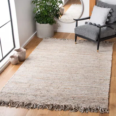 Safavieh Vintage Leather Hand Made Area Rug, Beige / Multi Bohemian Style In Gray