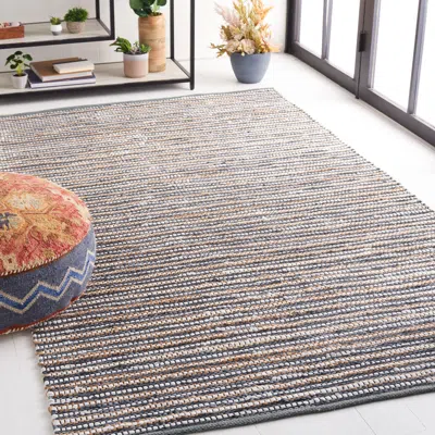 Safavieh Vintage Leather Hand Made Area Rug, Dark Grey / Ivory Contemporary Style In Gray