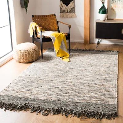 Safavieh Vintage Leather Hand Made Area Rug, Grey / Multi Bohemian Style