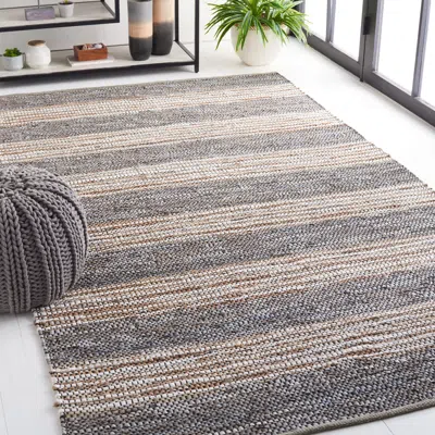 Safavieh Vintage Leather Hand Made Area Rug, Grey / Natural Bohemian Style In Gray