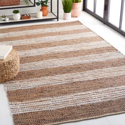 Safavieh Vintage Leather Hand Made Area Rug, Light Brown / Ivory Bohemian Style In Neutral
