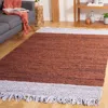 Safavieh Vintage Leather Hand Made Area Rug, Light Grey / Rust Bohemian Style In Brown
