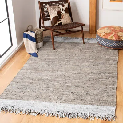 Safavieh Vintage Leather Hand Made Area Rug, Light Grey / Taupe Bohemian Style In Gray