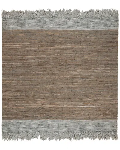 Safavieh Vintage Leather Hand-woven Rug In Brown
