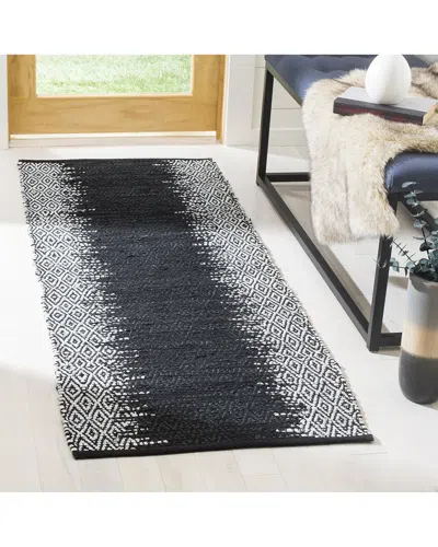 Safavieh Vintage Leather Hand-woven Rug In Black