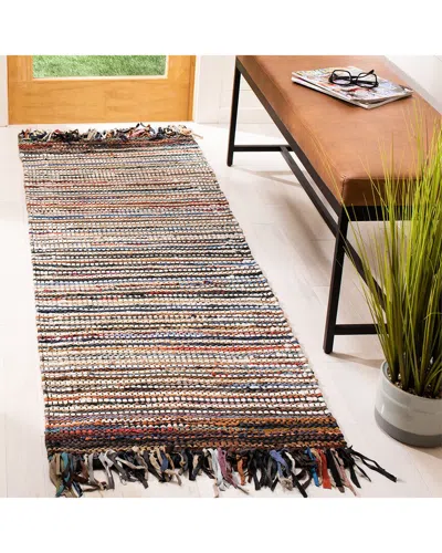 Safavieh Vintage Leather Hand-woven Rug In Multi