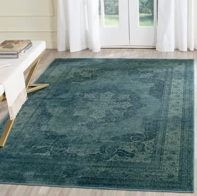 Safavieh Vintage Machine Made Area Rug, Blue / Multi Traditional Style