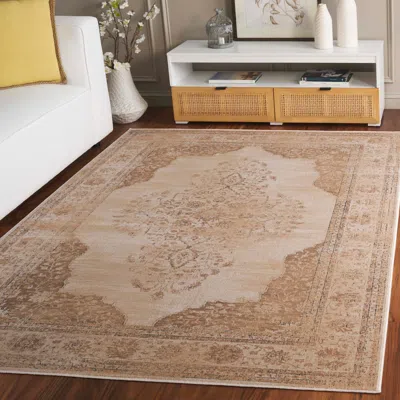 Safavieh Vintage Machine Made Area Rug, Creme Traditional Style In Neutral