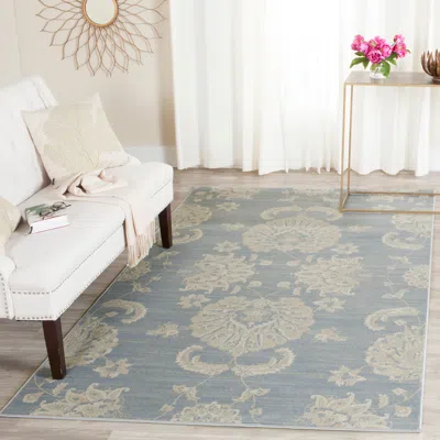 Safavieh Vintage Machine Made Area Rug, Light Blue / Ivory Traditional Style