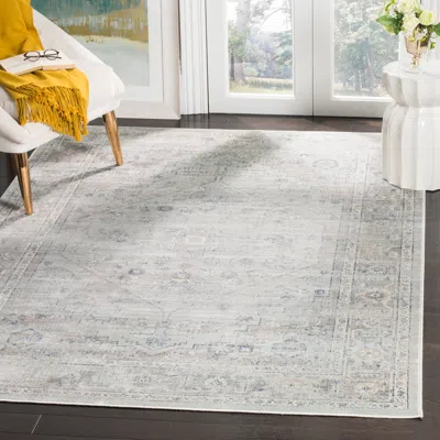 Safavieh Vintage Machine Made Area Rug, Light Blue Traditional Style In Gray