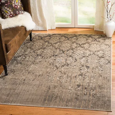 Safavieh Vintage Machine Made Area Rug, Mouse Transitional Style In Brown