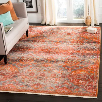 Safavieh Vintage Persian Machine Made Area Rug, Aqua / Orange Traditional Style