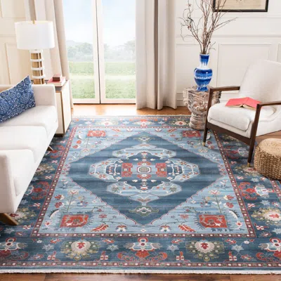 Safavieh Vintage Persian Machine Made Area Rug, Blue / Light Blue Traditional Style