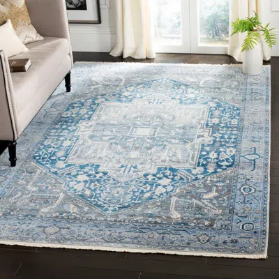 Safavieh Vintage Persian Machine Made Area Rug, Charcoal / Blue Traditional Style