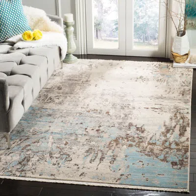 Safavieh Vintage Persian Machine Made Area Rug, Grey / Blue Contemporary Style In Neutral