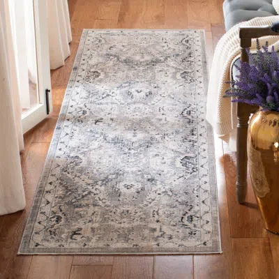 Safavieh Vintage Persian Machine Made Area Rug, Grey / Blue Traditional Style In Gray