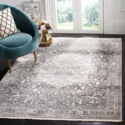 Safavieh Vintage Persian Machine Made Area Rug, Grey / Charcoal Traditional Style In Gray