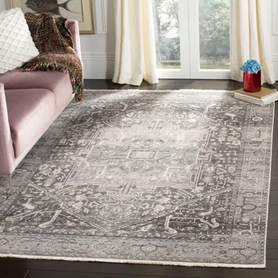 Safavieh Vintage Persian Machine Made Area Rug, Grey / Charcoal Traditional Style In Multi