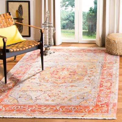 Safavieh Vintage Persian Machine Made Area Rug, Saffron / Cream Traditional Style In Multi