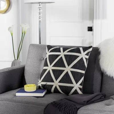 Safavieh Viola Cowhide Pillow In Black