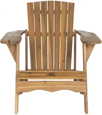 Safavieh Vista Wine Glass Holder Adirondack Chair In Brown
