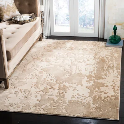 Safavieh Vogue Machine Made Area Rug, Beige / Cream Contemporary Style In Neutral